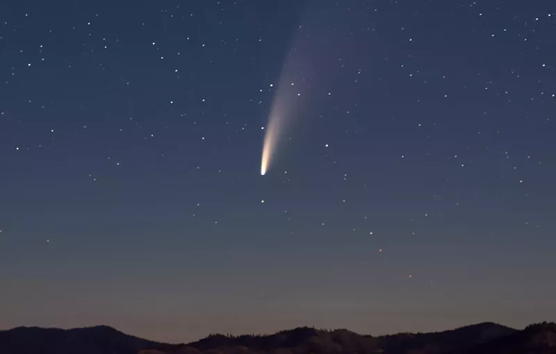 Image: Comet NEOWISE in the skies over the western United States earlier this month.