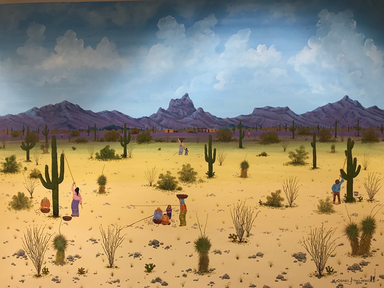 Painting by Michael Chiago on view at Phoenix City Hall.