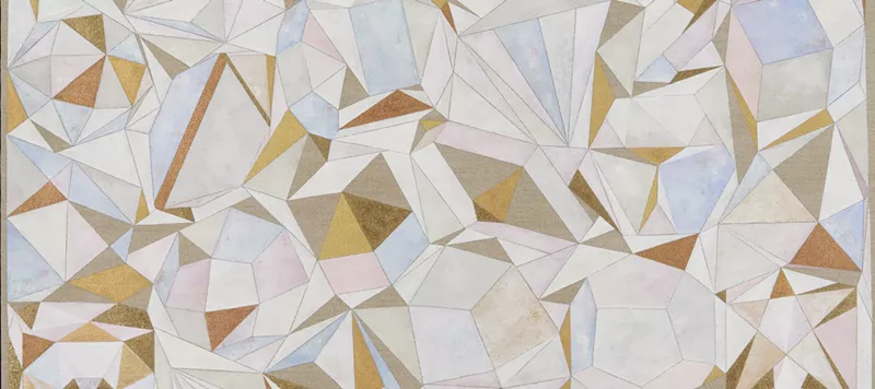 Image: Carrie Marill, Thousand Kisses Deep (detail), 2017, egg tempera on linen, 59.25" x 45.25".