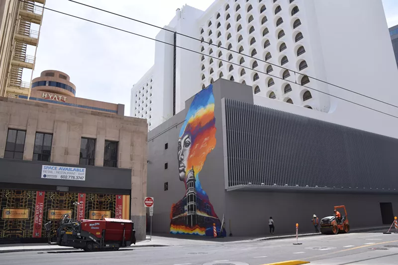 Image: Malinda mural by Hugo Medina and Darrin Armijo-Wardle at the Renaissance Hotel in downtown Phoenix.
