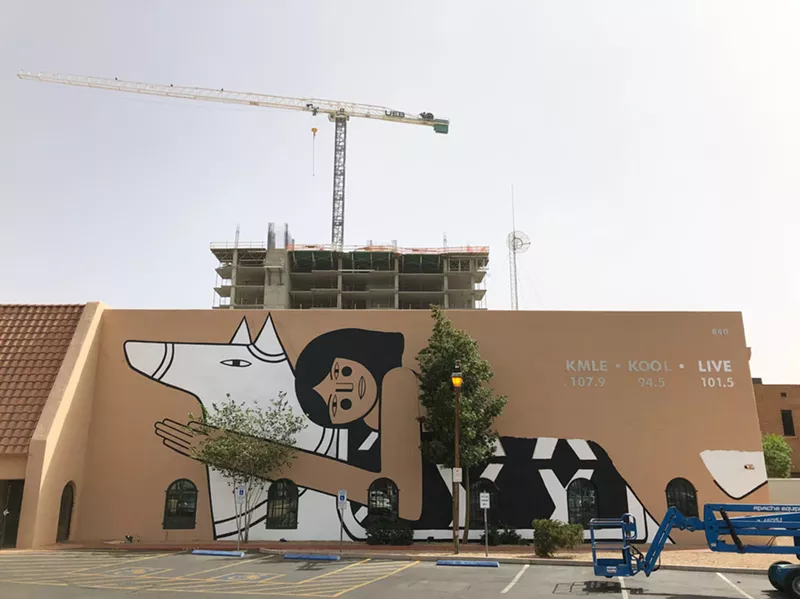 Image: New Fortoul Brothers mural while it was a work in progress.