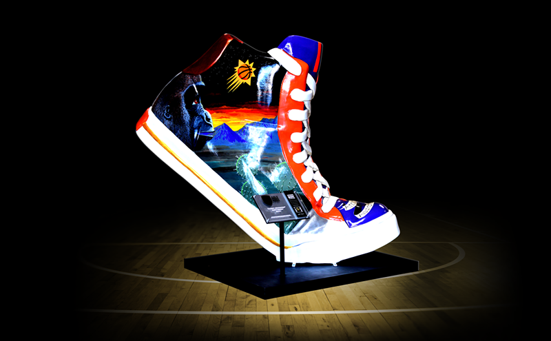 Image: Here's the Story Behind Those Giant Phoenix Suns Sneakers