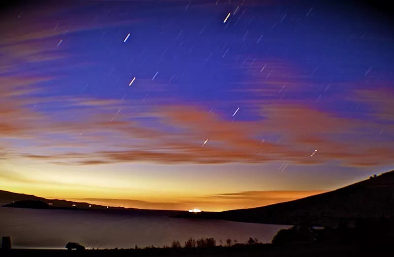 Image: A meteor shower.