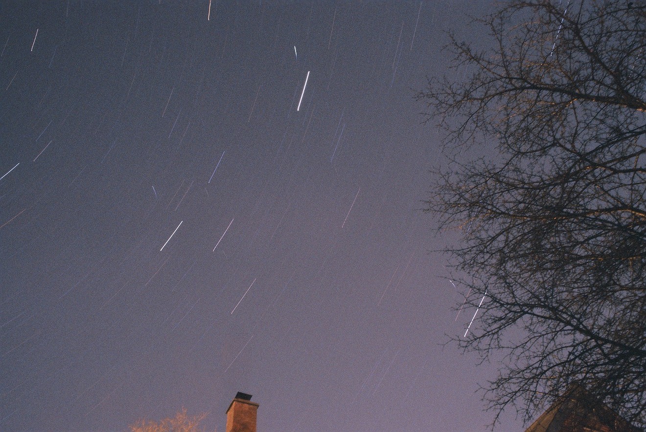 A glimpse at the Lyrid meteor shower.