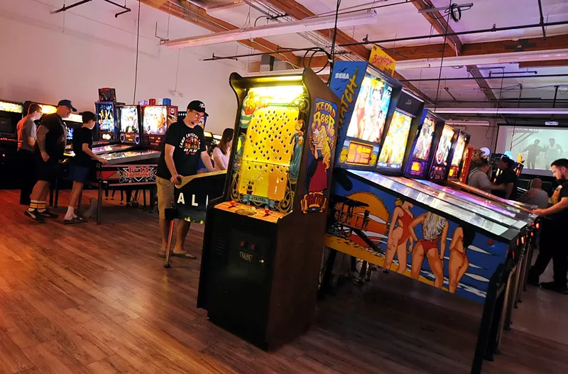 Image: The newly opened second room at StarFighters Arcade in Mesa.