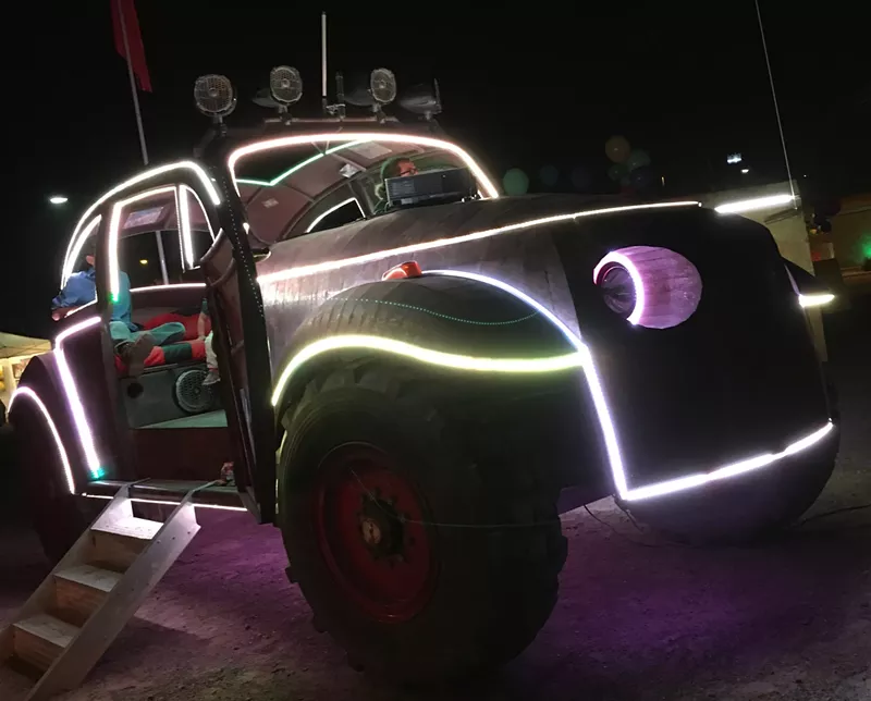 Image: The Big Red art car by Walter Productions spotted at a previous Grand Avenue Festival.