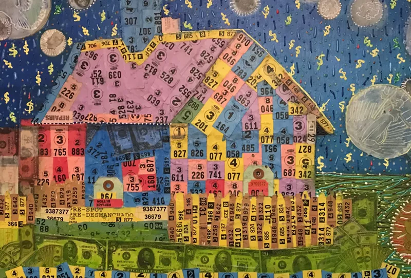 Image: Detail of work by Bob Allen spotted at Changing Hands Bookstore in Phoenix.