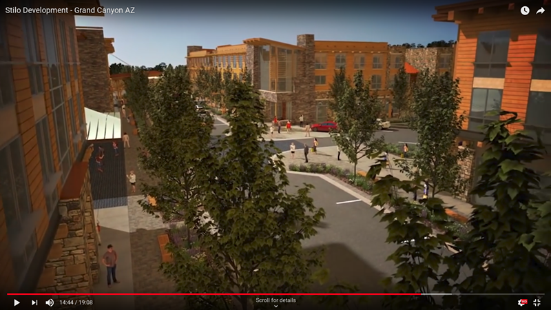 Image: A rendering by Italian developer Stilo of developments it envisions near the South Rim of the Grand Canyon.