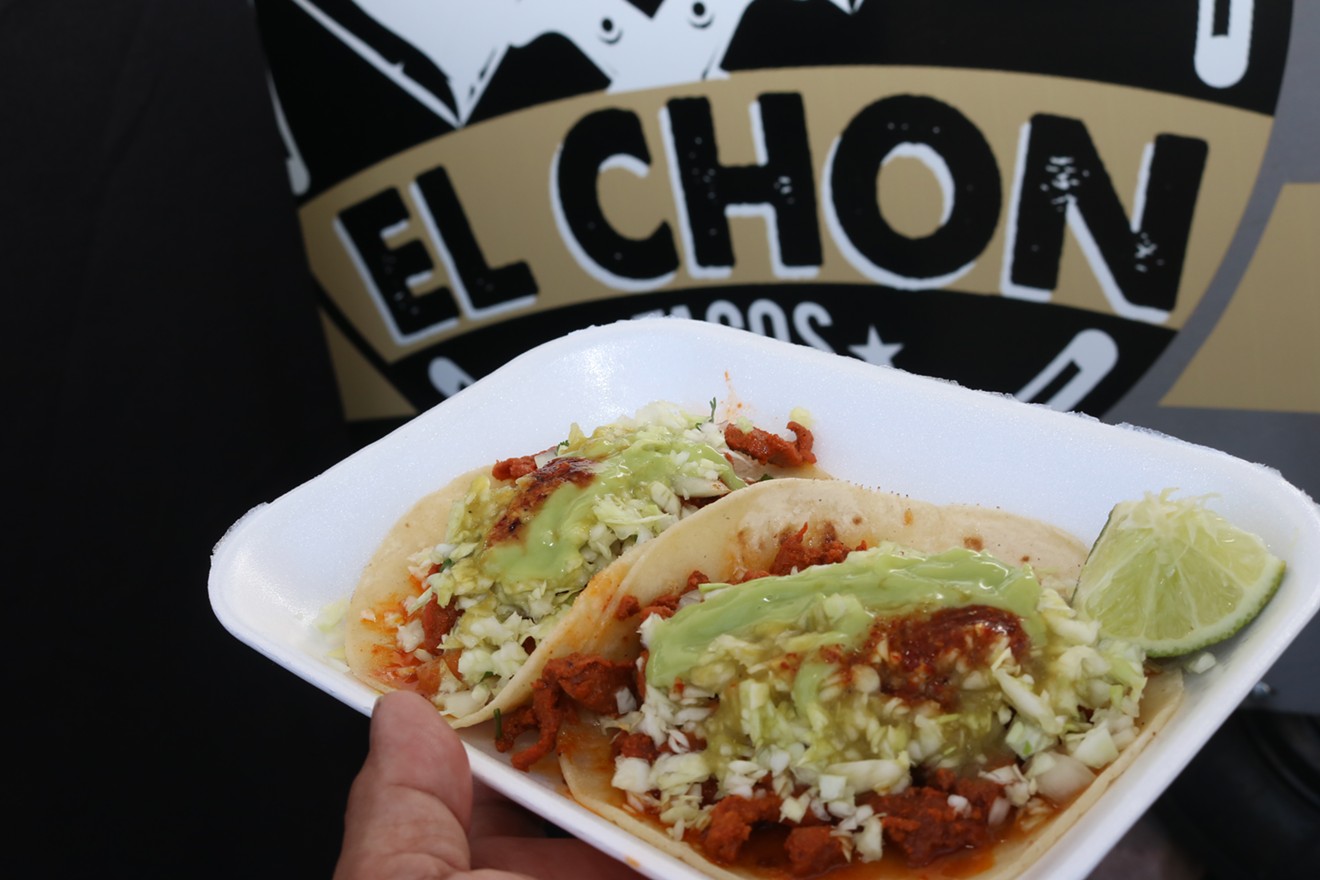 Tacos al pastor from El Chon Tacos and Catering.