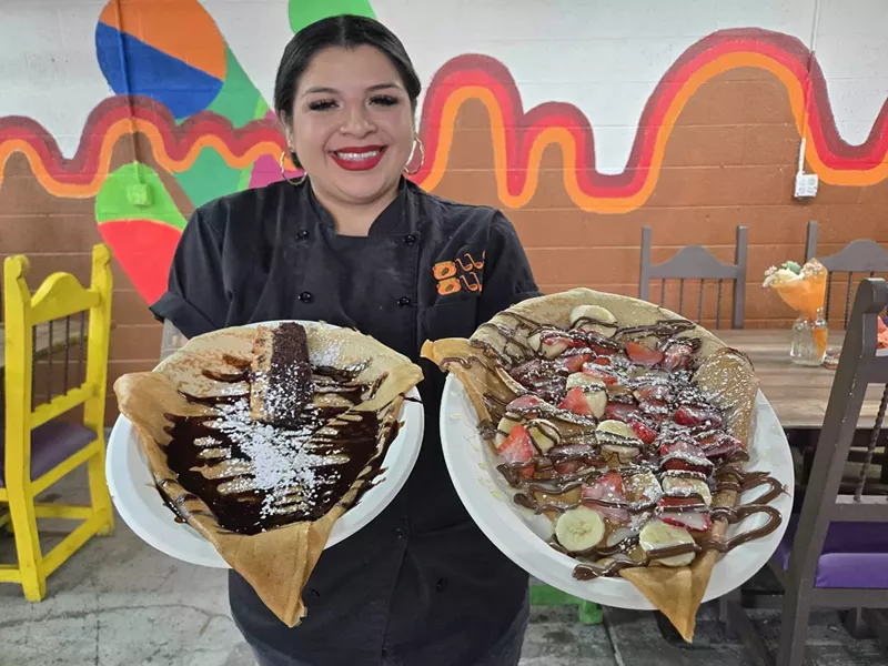 Image: Lyndelle Sanjuanero Puente is the chef a owner behind Olla Olla Crepes on Van Buren Street.