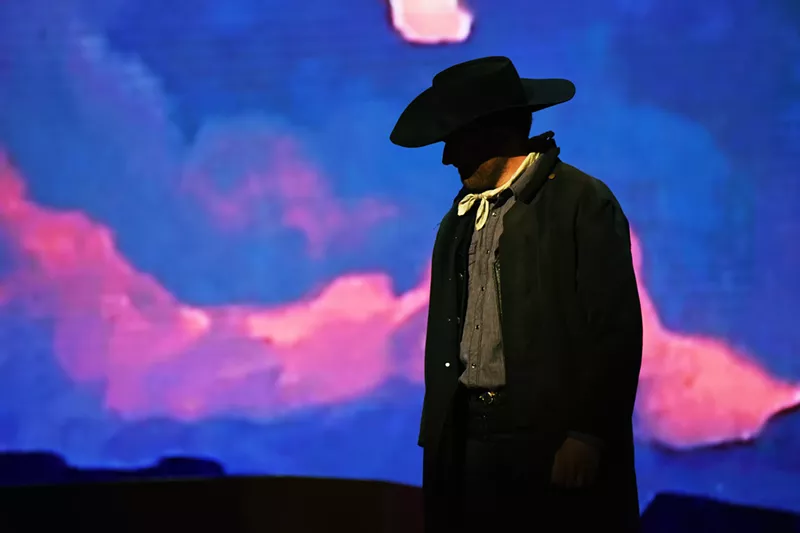 Image: Morgan Smith as Lassiter in Arizona Opera's Riders of the Purple Sage.