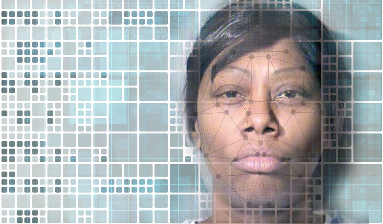 ADOT's facial-recognition system led to the arrest of fraud suspect Sharon Forrest.  This is a simulation of the technology.