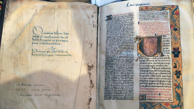 Image: Medieval manuscript found in the library at Altomünster Abbey.