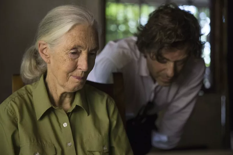 Image: For his documentary Jane, director Brett Morgan (right) found he appreciated the reservedness of Jane Goodall as the three-hour interview he’d scheduled with her stretched into three days.