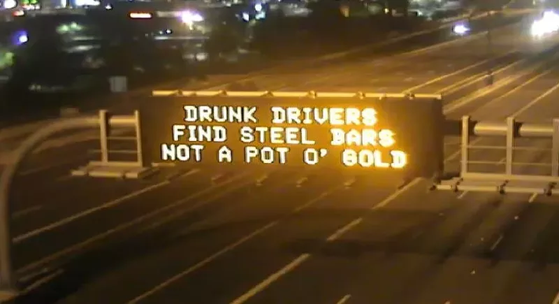 Image: Valley motorists can expect to see signs like this one on the freeways this weekend.