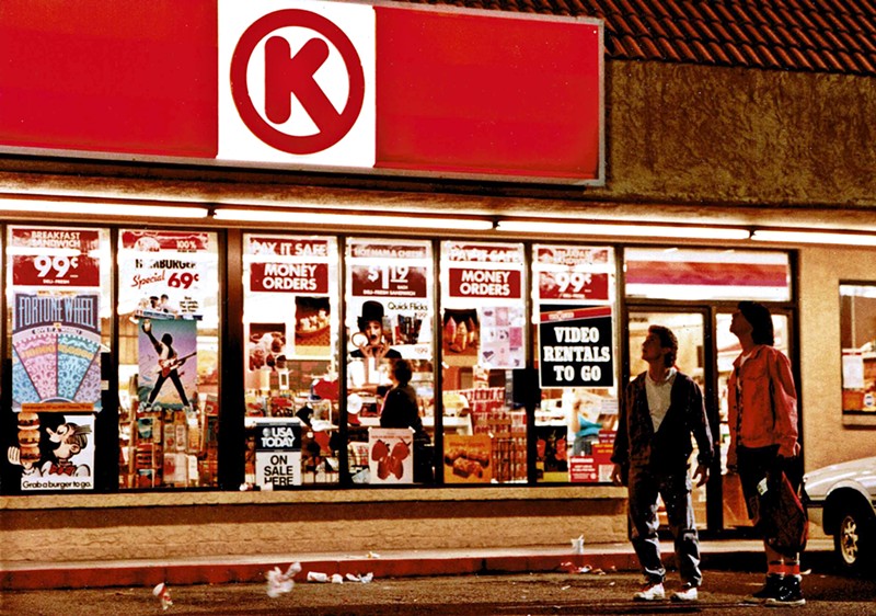 Alex Winter (left) and Keanu Reeves (right) at a now-defunct Tempe location of Circle K in 1987. On Thursday, save up to 40 cents a gallon between 4-7 p.m. at Circle K locations across Arizona.