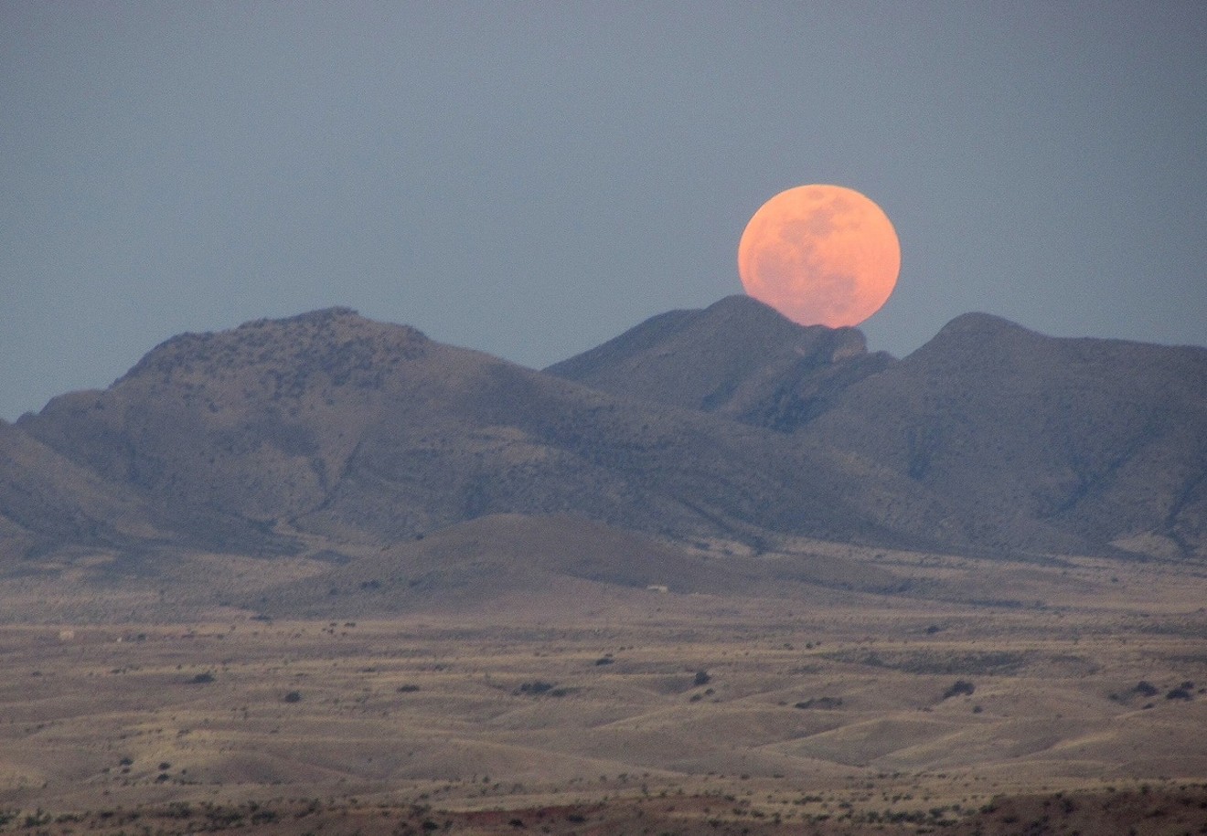 A supermoon in 2012 seen from southern Arizona.
