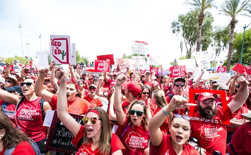 Image: ‘I can’t buy a house’: Half of Arizona teachers may quit over pay
