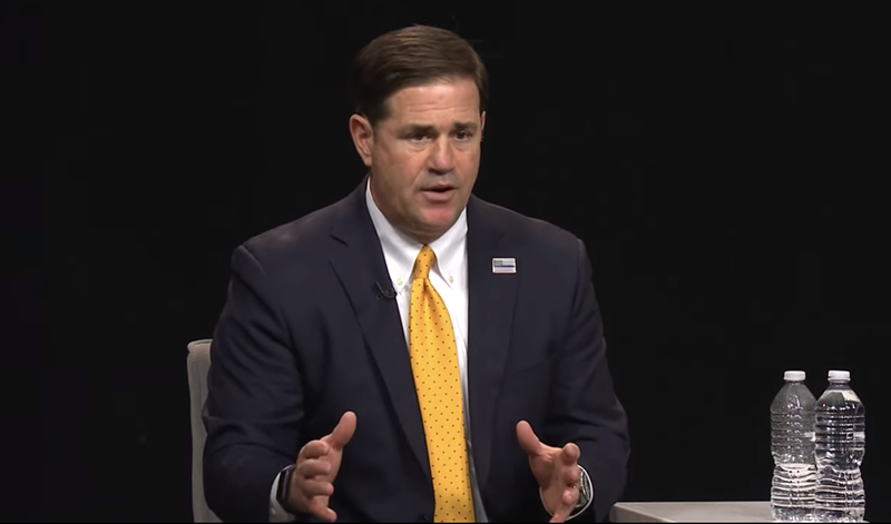Ducey during a televised town hall on Thursday, April 2.