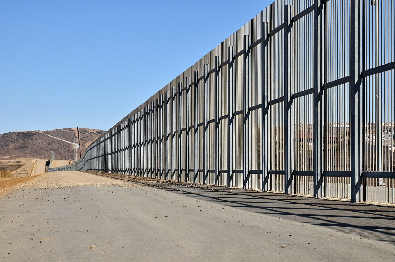 The existing border wall in Arizona.