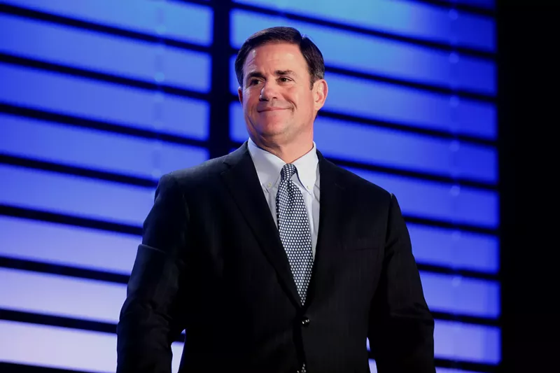 Image: Governor Doug Ducey shies away from uttering the words "climate change" when discussing Arizona's drought plan.