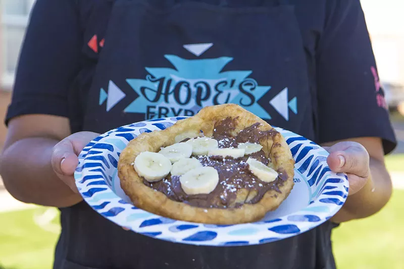 Image: The Nutella banana frybread, one of Hope’s sweet options.