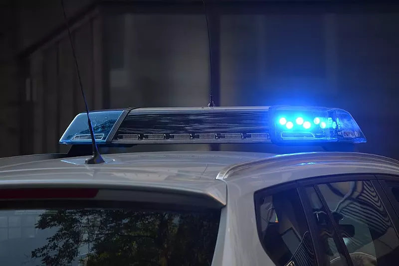 Image: lights on top of a police car