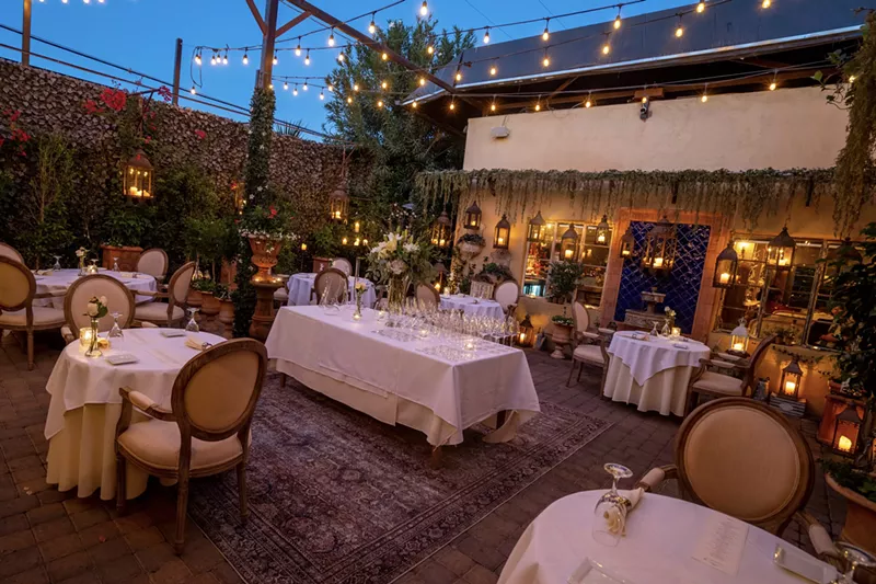 Image: Reserve's courtyard, where dinner is served.