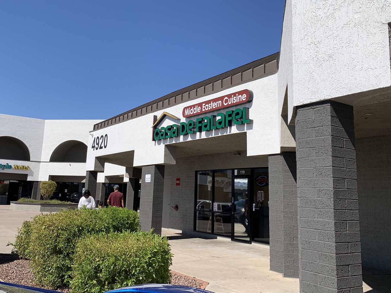 Casa de Falafel has moved out of the Shell gas station at 67th Avenue and Cactus Road and into its own brick-and-mortar storefront in a strip mall at 4920 West Thunderbird Road.