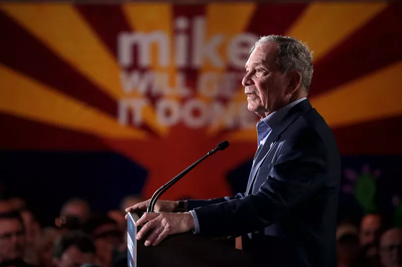 Image: Former New York City Mayor and Democratic presidential candidate Michael Bloomberg in Phoenix on February 1, 2020.
