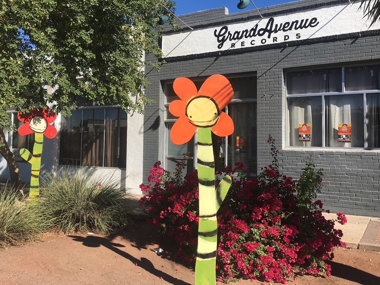 One of Kristin Wesley's Friendly Flowers along Grand Avenue.