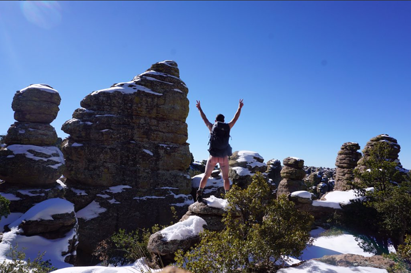 Image: As he hiked in Chiricahua National Monument, which is officially closed due to the government shutdown, '"I really felt like I could do whatever I wanted," Hankins said.