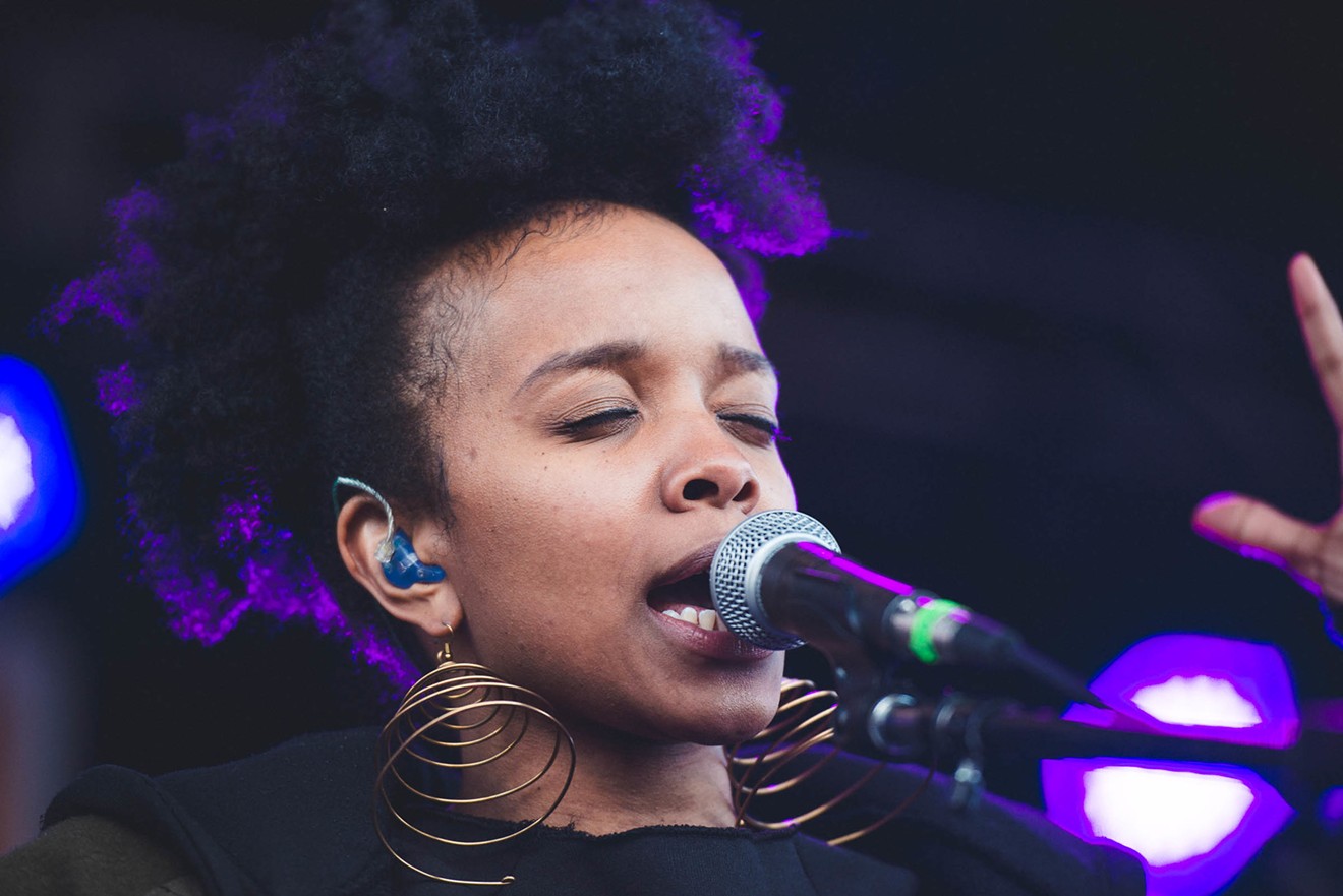 Jamila Woods sings at the Treefort Music Fest in March 2018.