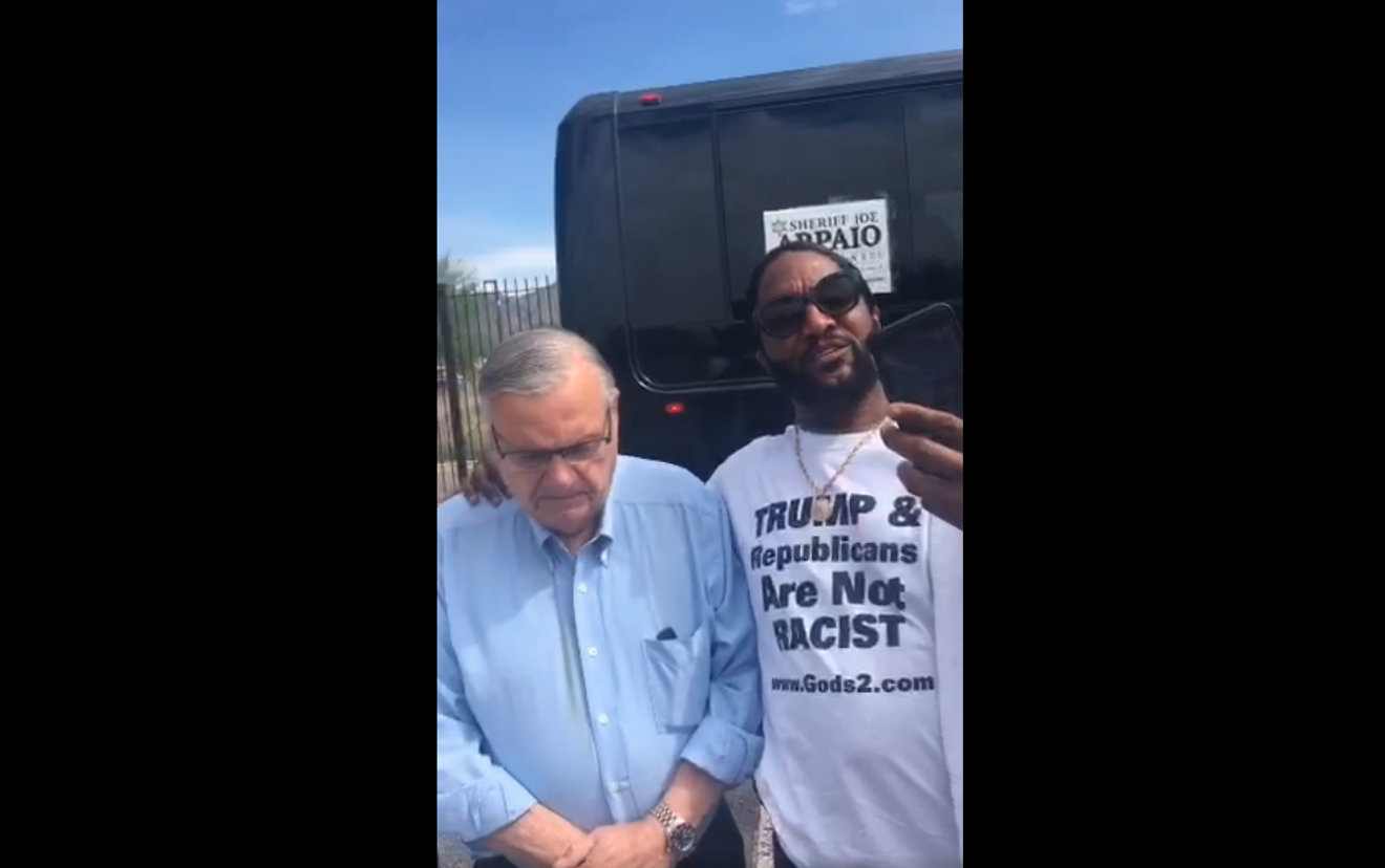 Former sheriff Joe Arpaio visited the border on Thursday with a former member of the Yahweh ben Yahweh cult.