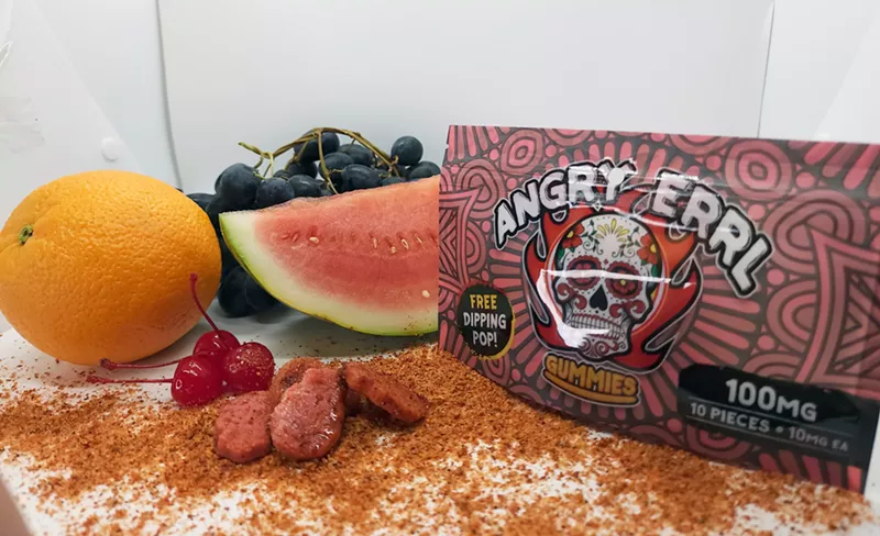 Image: Angry Errl has fruit-flavored gummies with chamoy dipping pop.