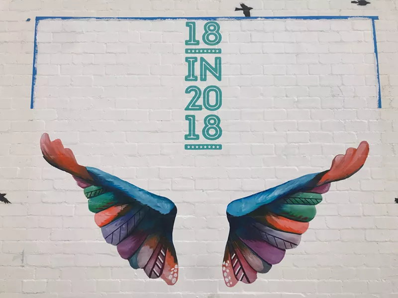 Image: Take Flight by Lauren Lee is located on the west side of the monOrchid building.