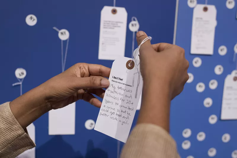 Image: Part of the "States of Incarceration" exhibition organized by Humanities Action Lab.