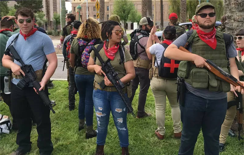 Image: Lefties with guns don't like being filmed, apparently.