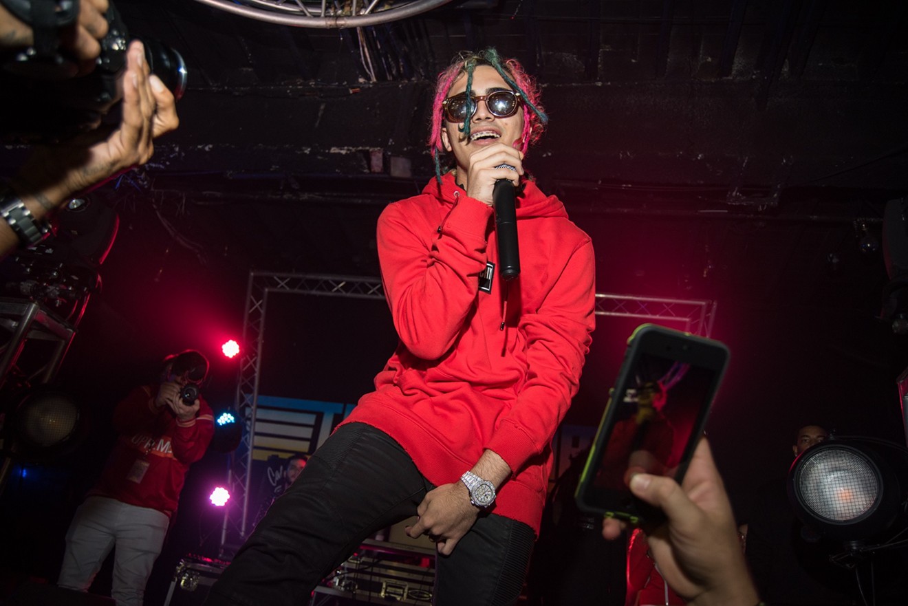 Lil Pump performs at the Hangar in Miami.