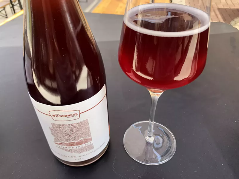 Image: Terroir Project, a beer-wine hybrid fermented with nada but wild yeasts.