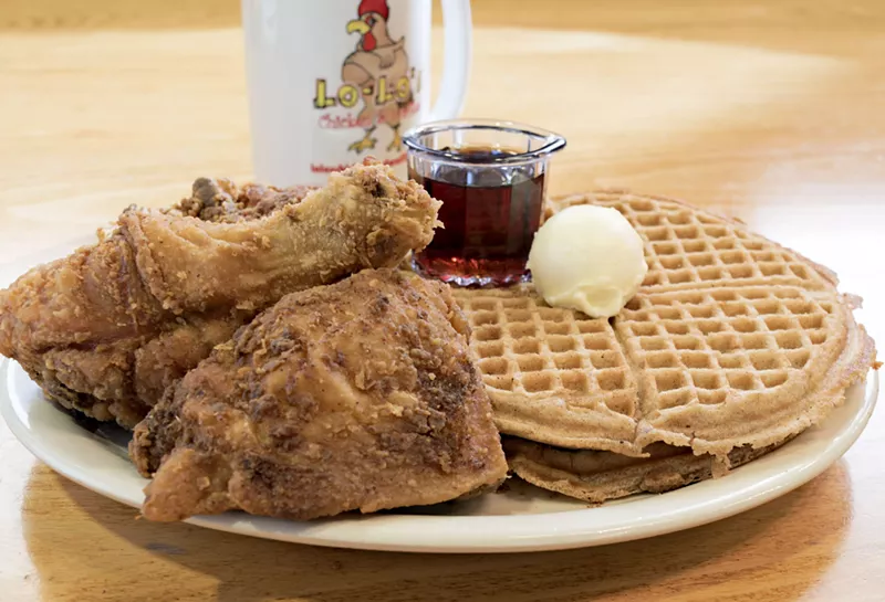 Image: A Lo-Lo's plate of the famous chicken and waffles. The restaurant's Gilbert location has closed.