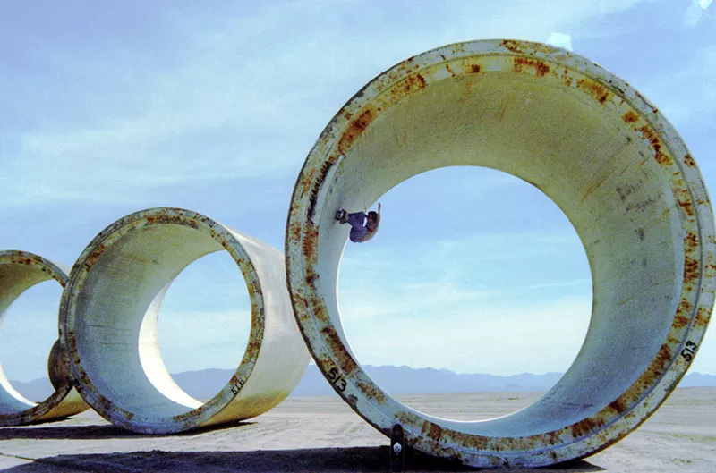 Image: Steve "Ping" Pingleton skates the Hassayampa pipes in 1979.
