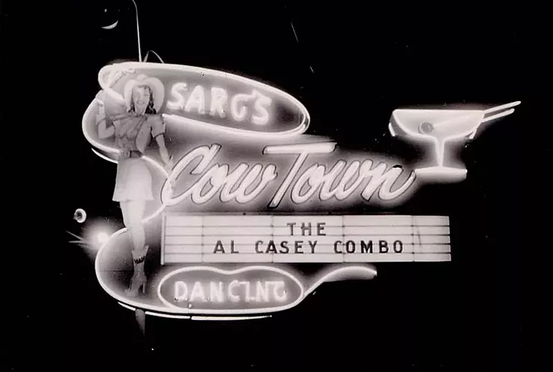 Image: The sign for western nightclub and bar Sarg’s Cow Town, a spot for drinking, dancing and live music in the ‘50s and ‘60s that was located near Central Avenue and Elwood Street.