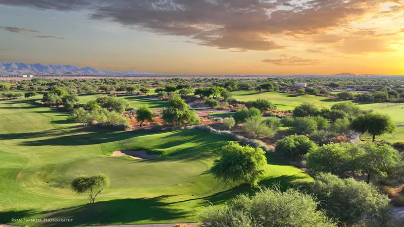 Image: A golf course.