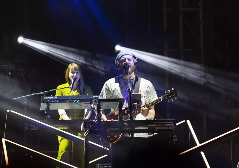Image: Bon Iver's Justin Vernon played some new songs for the M3F audience.