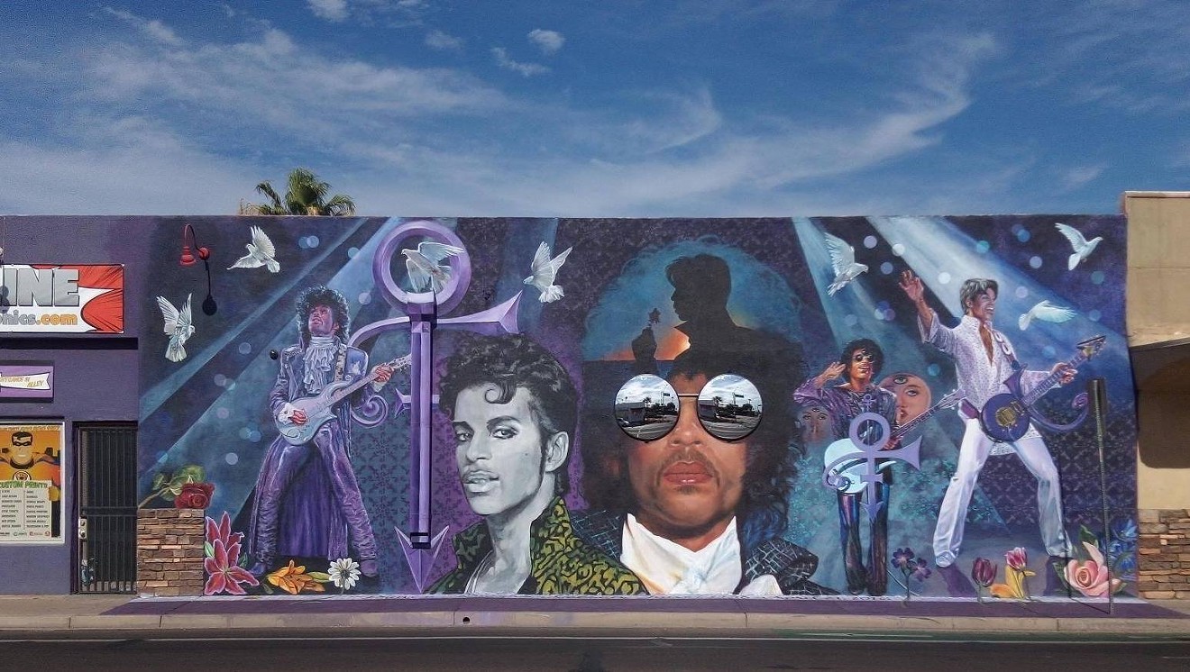 Maggie Keane took this photo of her Prince mural after doing some finishing touches on July 7.