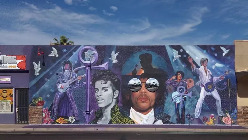 Image: Maggie Keane took this photo of her Prince mural after doing some finishing touches on July 7.