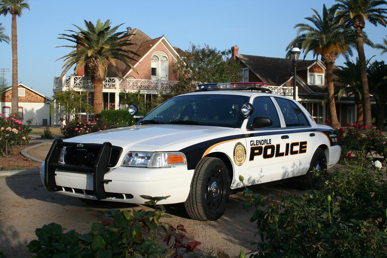 A Glendale police cruiser