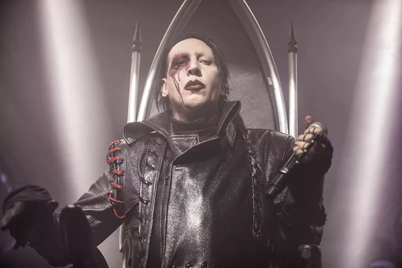 Image: Marilyn Manson was very much himself last night at The Van Buren.