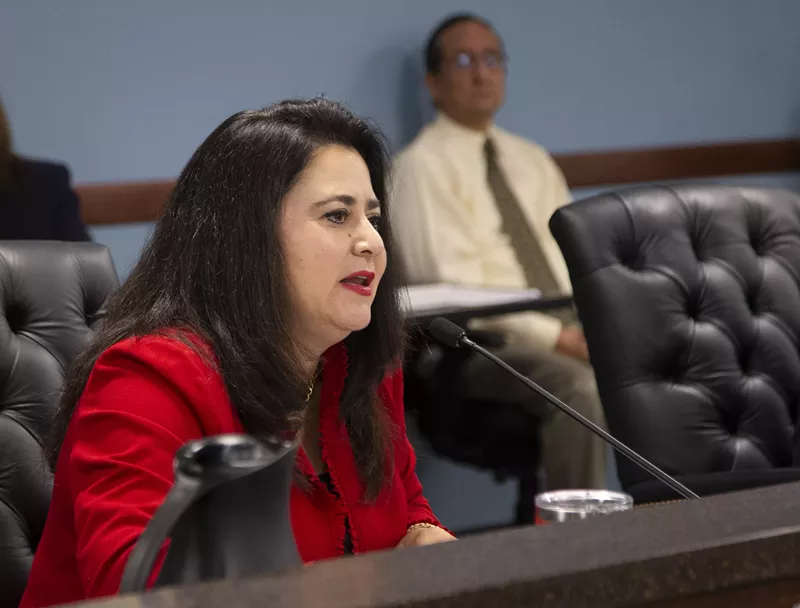 Image: Corporation Commissioner Lea Márquez Peterson in September 2019.
